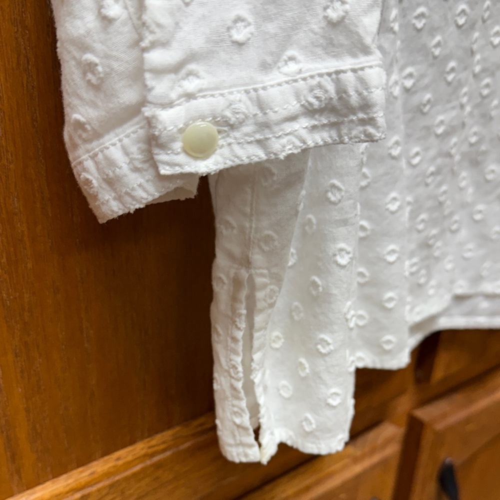Talbots White Ruffled Blouse - Picture 4 of 5